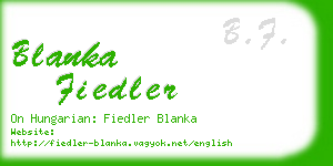 blanka fiedler business card